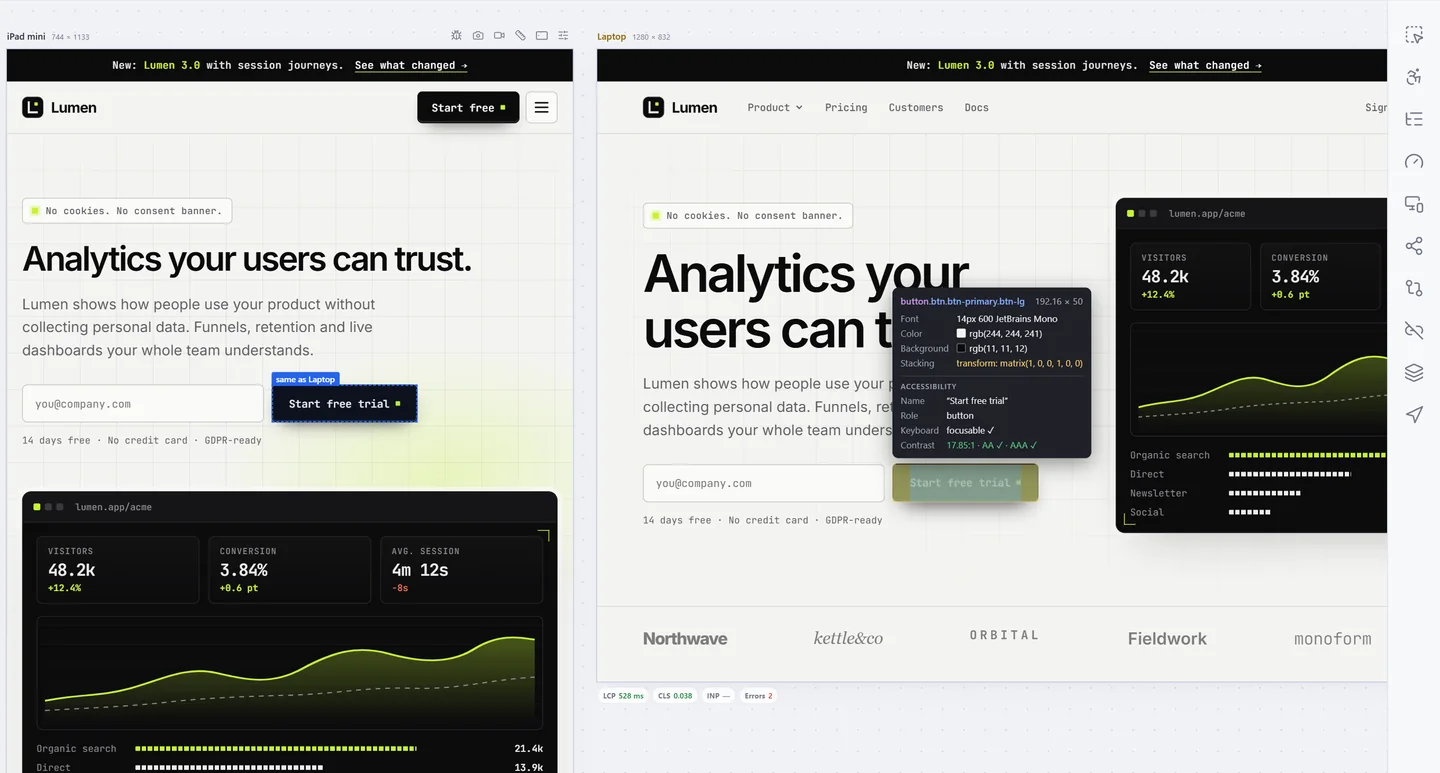 Inspect tooltip